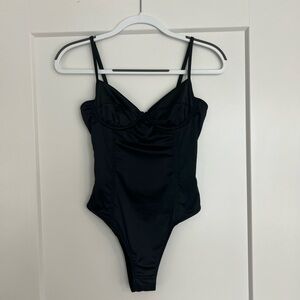 ZARA black bustier bodysuit (S)